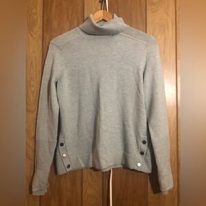 Athleta turtleneck sweater. Size small. Light Blue. Merino Wool